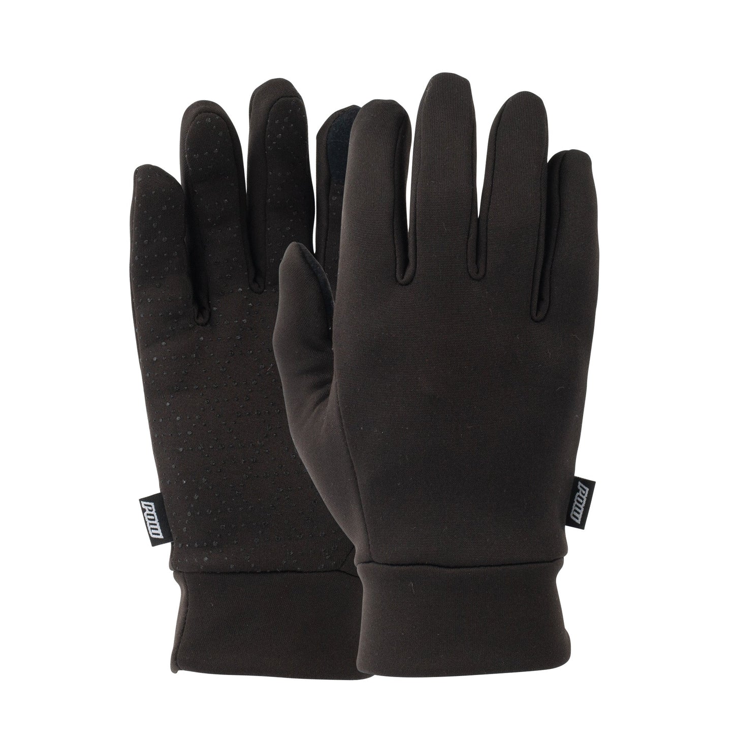 Pow Gloves Micro Fleece Winter Glove Liners Black