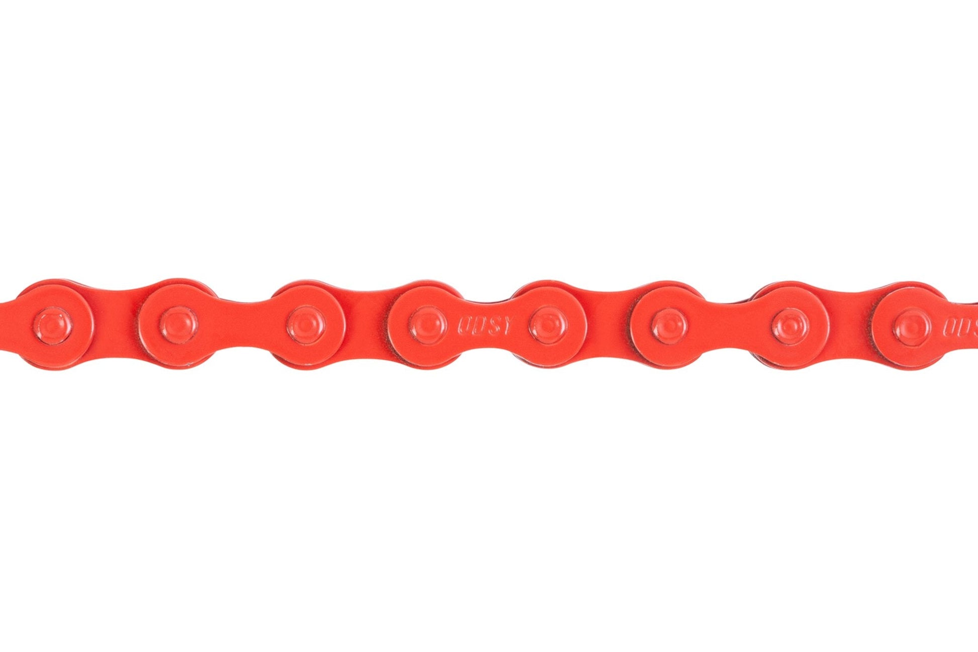 Odyssey Blue Bird Single Speed BMX Bike Chain with Single Half Link End Red