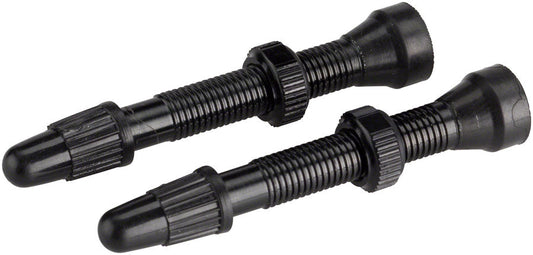 Whisky no 9 aluminum alloy 40mm tubeless tire valve stems black