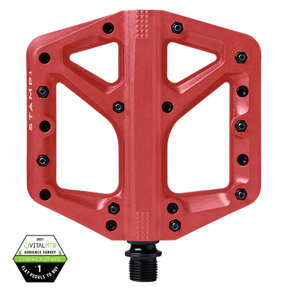Crankbrothers Stamp 1 Composite Platform Pedals Large Red