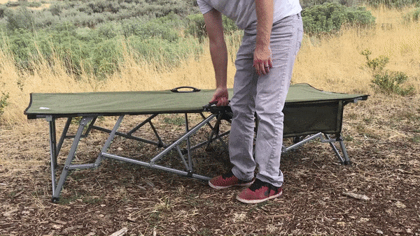 Turbocot Premium Deluxe Folding Hammock Style Cot, Coyote Tan