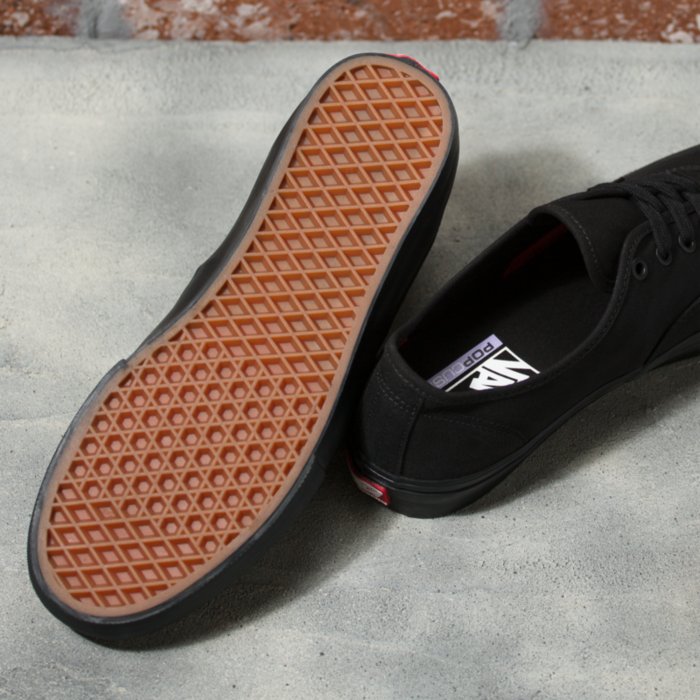 VANS Skate Authentic Skateboard Shoe Black Black Bottom Sole
