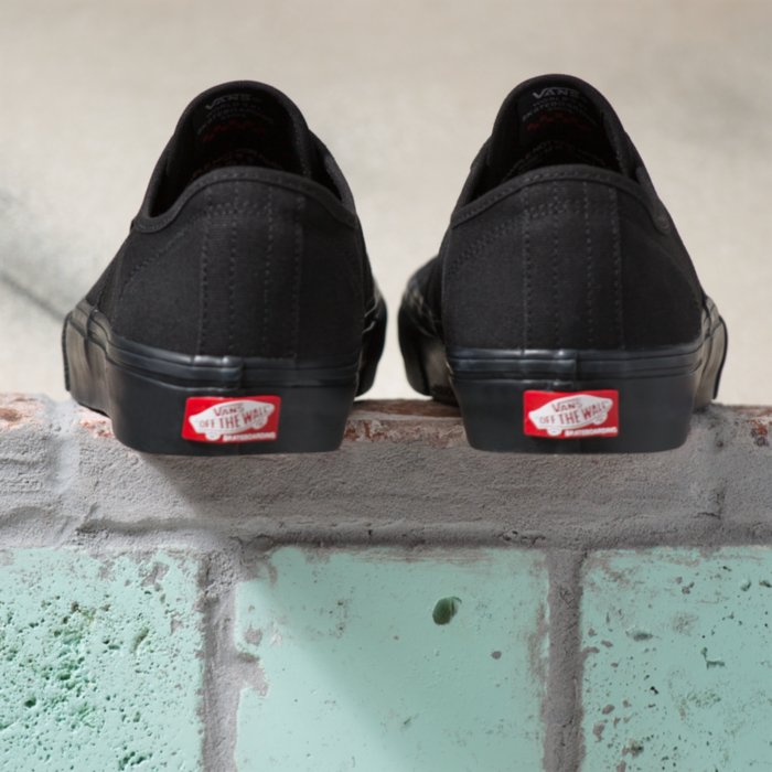 VANS Skate Authentic Skateboard Shoe Black Black Back