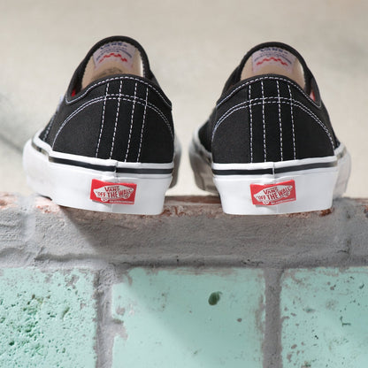 VANS Skate Authentic Black White Shoe Heel