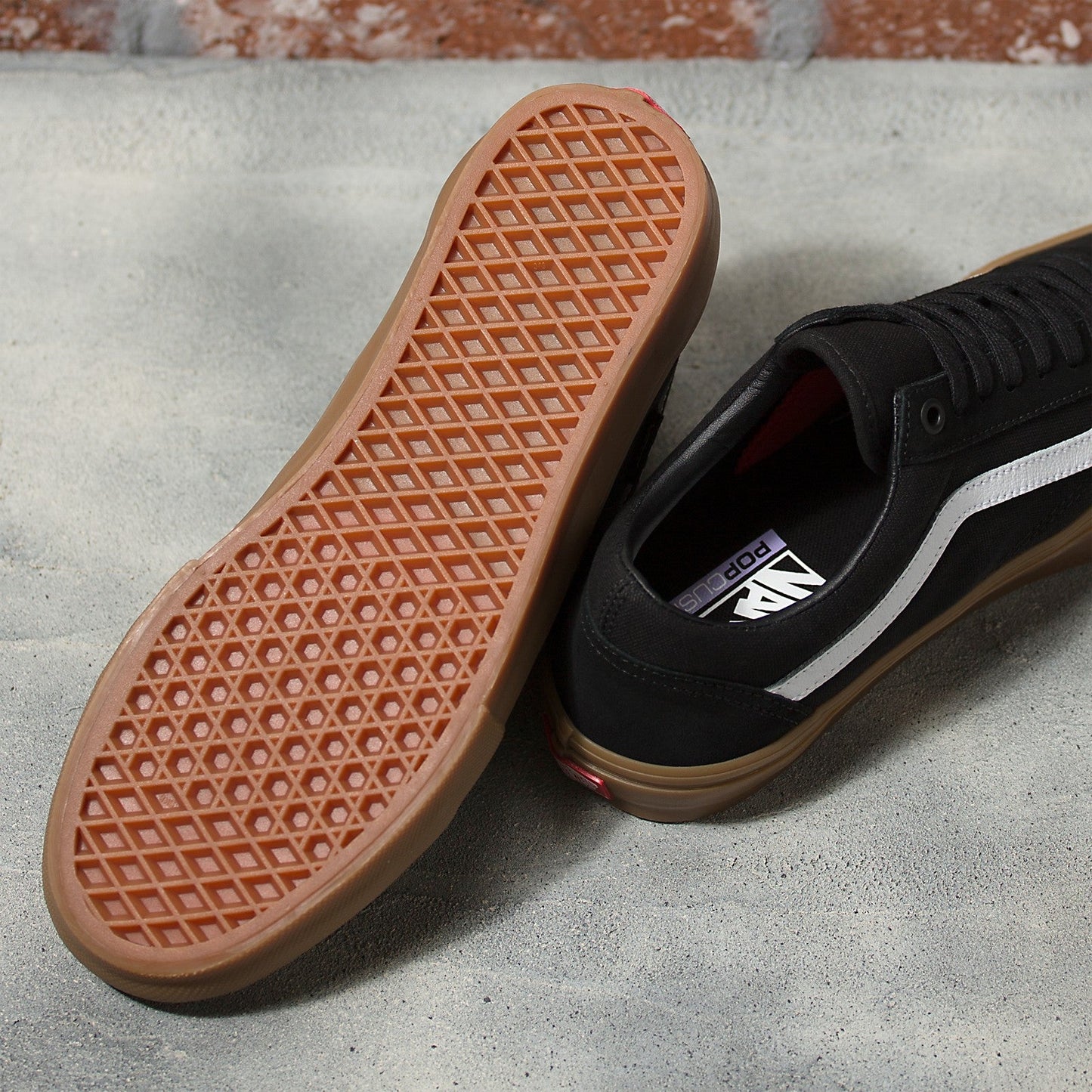 Vans Mens Womens Unisex Skate Old Skool School Black/White Gum Top and Sole Bottom