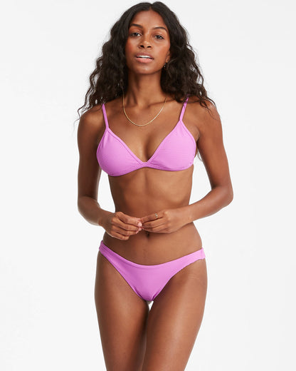 Billabong Womens Womans Juniors Tanlines Ceci Tri Bikini Top Bright Orchid Front