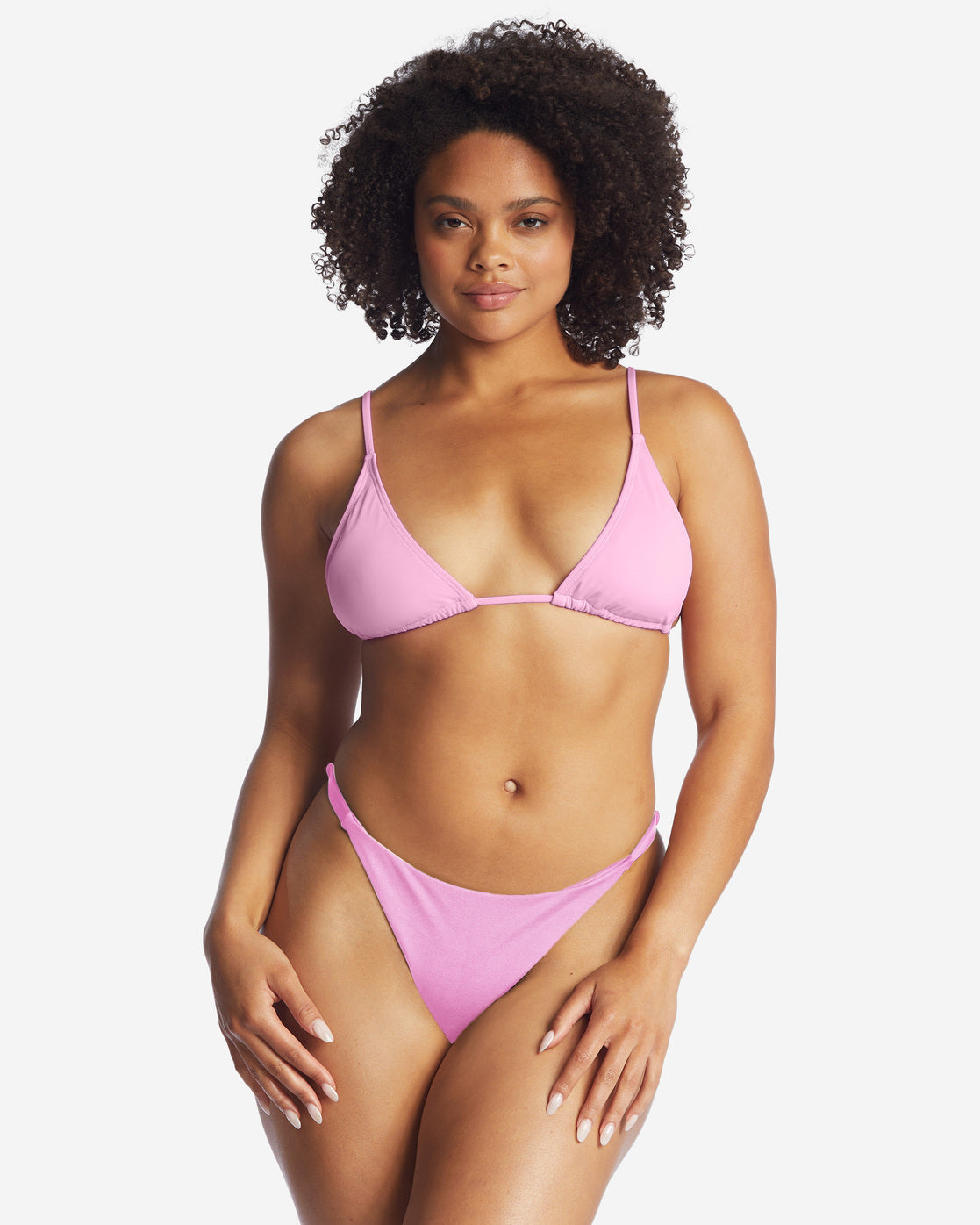 Billabong Sol Searcher Tri Bikini Top Paradise Pink Front