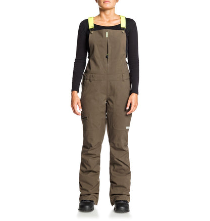 DC Shoes Women's Collective Bib Shell Ski Snowboard Pant Tarmac Front
