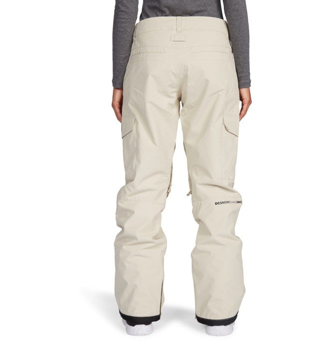 DC Shoes Womens Nonchalant 10K Waterproof Ski and Snowboard Pants Overcast Cream Grey Back