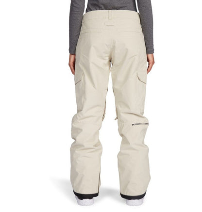 DC Shoes Womens Nonchalant 10K Waterproof Ski and Snowboard Pants Overcast Cream Grey Back