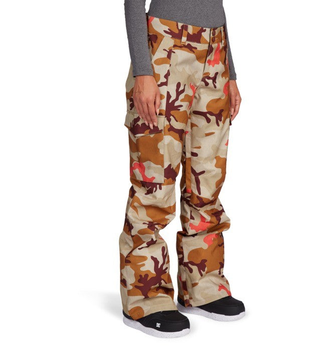 DC Ladies Nonchalant 10K Waterproof Ski and Snowboard Pants New Overcast Camo Right