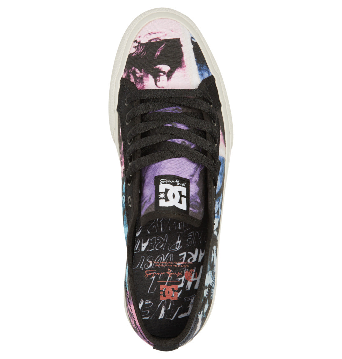 Mens Womens Unisex DC X Andy Warhol Manual Shoe Black Cream Top