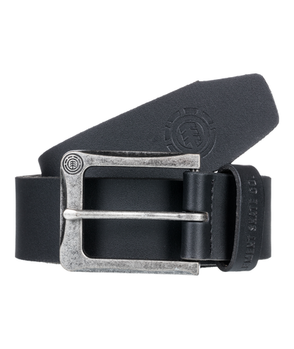 Element Men's Paloma Split Leather Belt Black with Metal Buckle