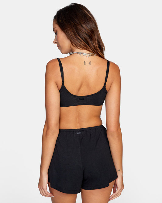 RVCA Ex Girlfriend Bralette True Black Back