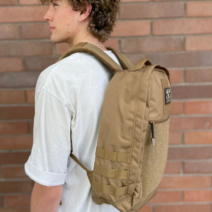 Wolftraders CasualWolf 20-Liter Tactical Day Backpack molle side on model