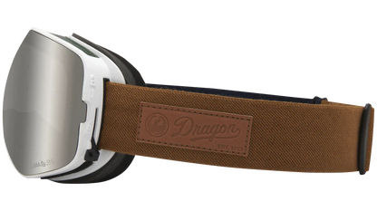 Dragon X2s Medium Fit Sperical Quick Change Goggles Coyote Silver Ion Mirror Brown Band