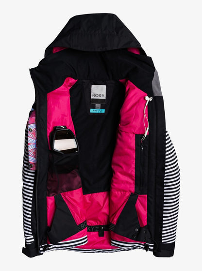 ROXY Women's Frozen Flow Ski and Snowboard Jacket Front Opened View