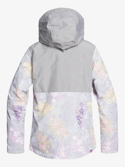 Roxy Women's Jetty Block Snow Jacket Edelweiss back view