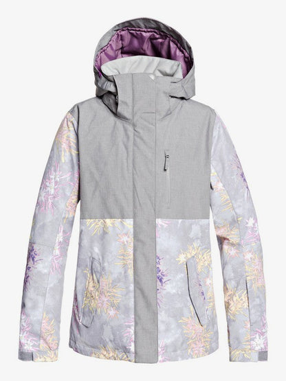 Roxy Women's Jetty Block Snow Jacket Edelweiss Front and main view