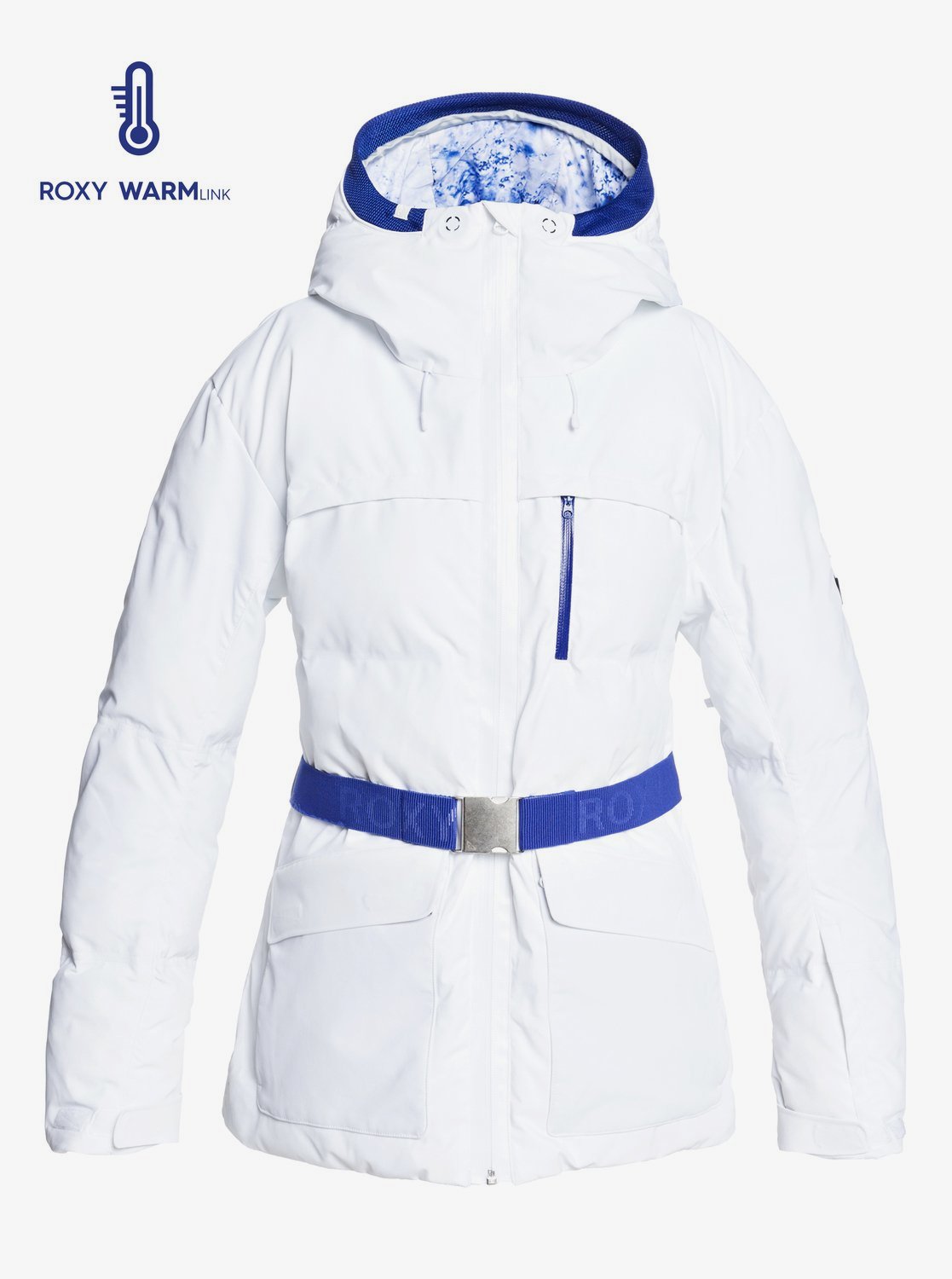 Roxy Women's Premiere Snow Jacket White Front Main View