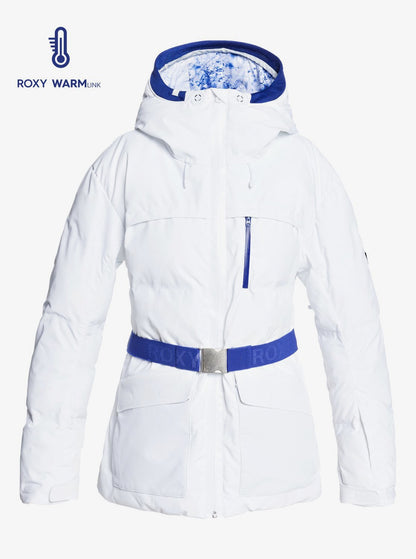 Roxy Women's Premiere Snow Jacket White Front Main View