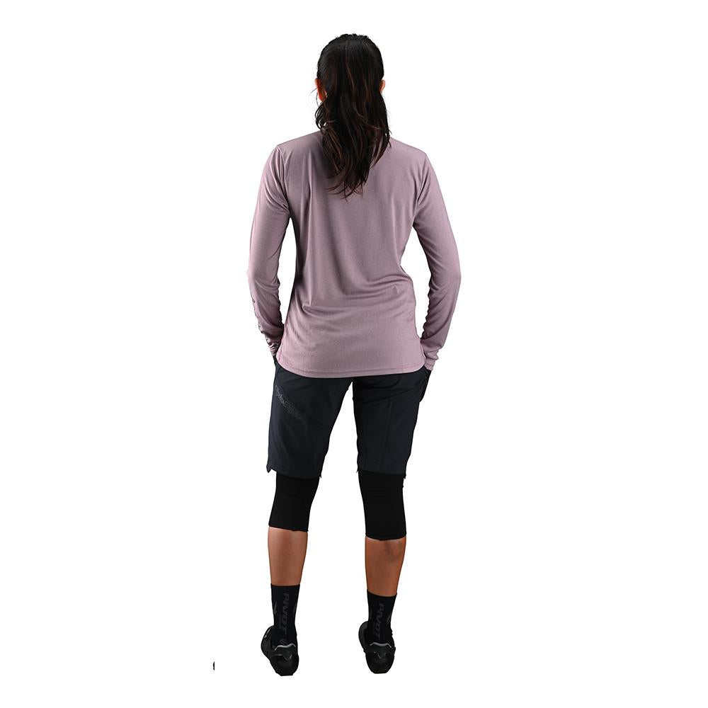 Troy Lee Designs Women's Lilium Padded Mountain Bike Shorts with Removable Liner Solid Black Back Model
