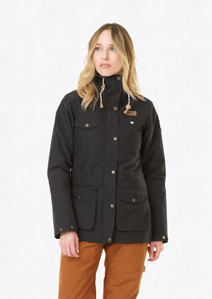 Picture Women's Kate 10K Waterproof Ski and Snowboard Jacket Black Front Model