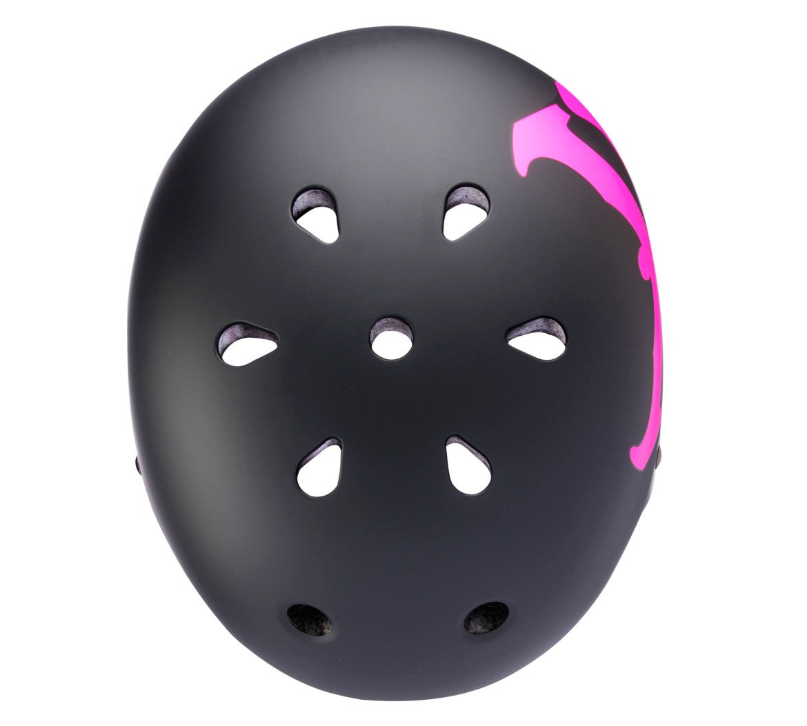 Kali Protectives Maha Bucket Bike Helmet Black Pink Logo Top