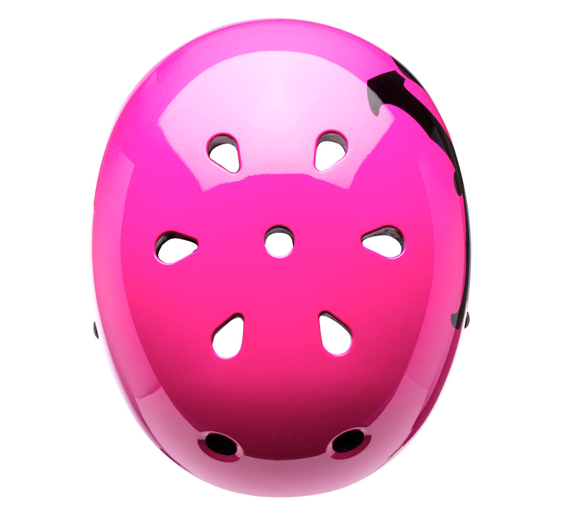Kali Protectives Maha Bucket Bike Helmet Neon Pink Black Logo Top