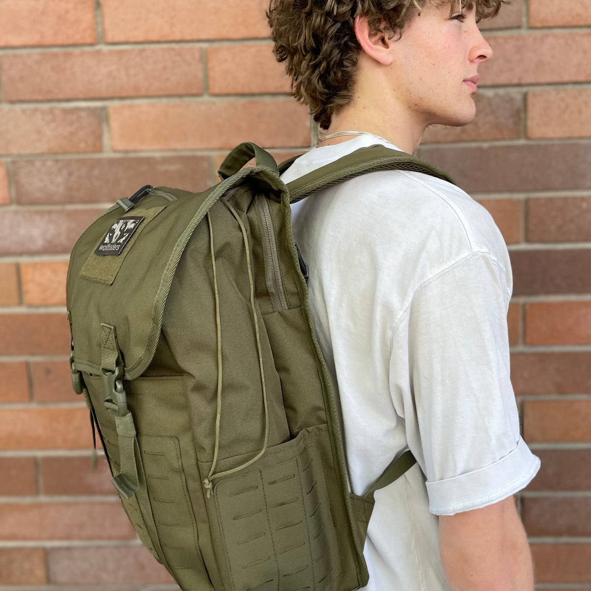 Wolftraders LoadedWolf multiOperational 40 Liter Tactical Backpack Olive Draft Green side model