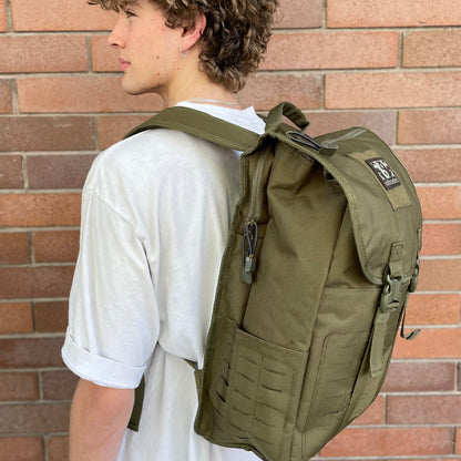 Wolftraders LoadedWolf multiOperational 40 Liter Tactical Backpack Olive Draft Green side 2 model