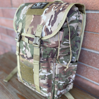 Wolftraders LoadedWolf multiOperational 40 Liter Tactical Backpack OCP Side Molle Straps