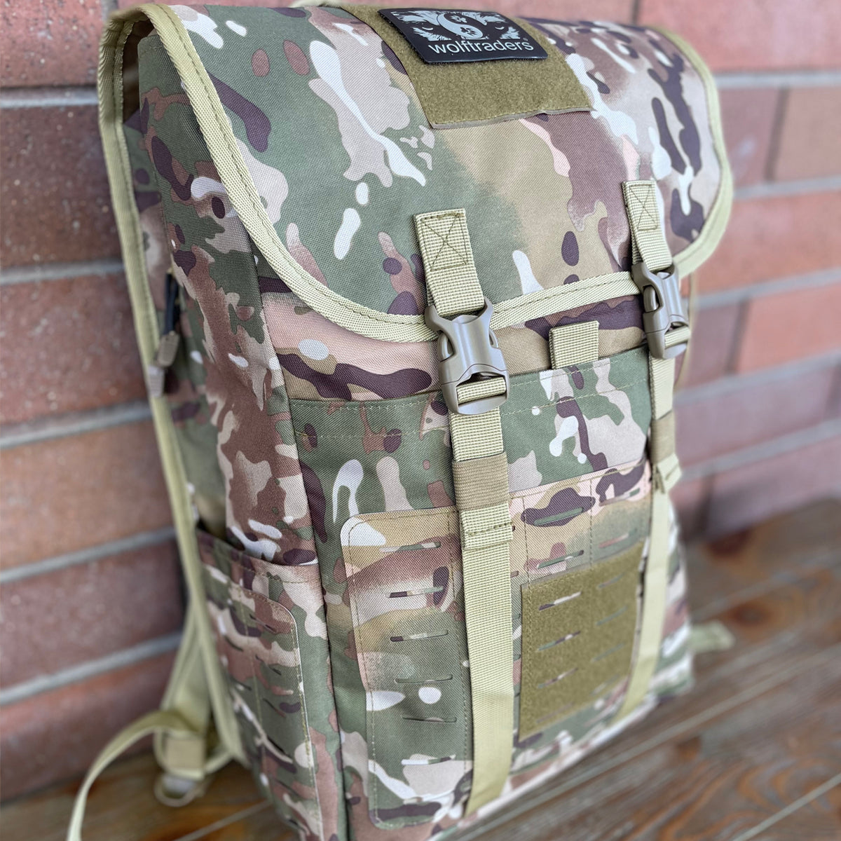 Wolftraders LoadedWolf multiOperational 40 Liter Tactical Backpack OCP Front buckle