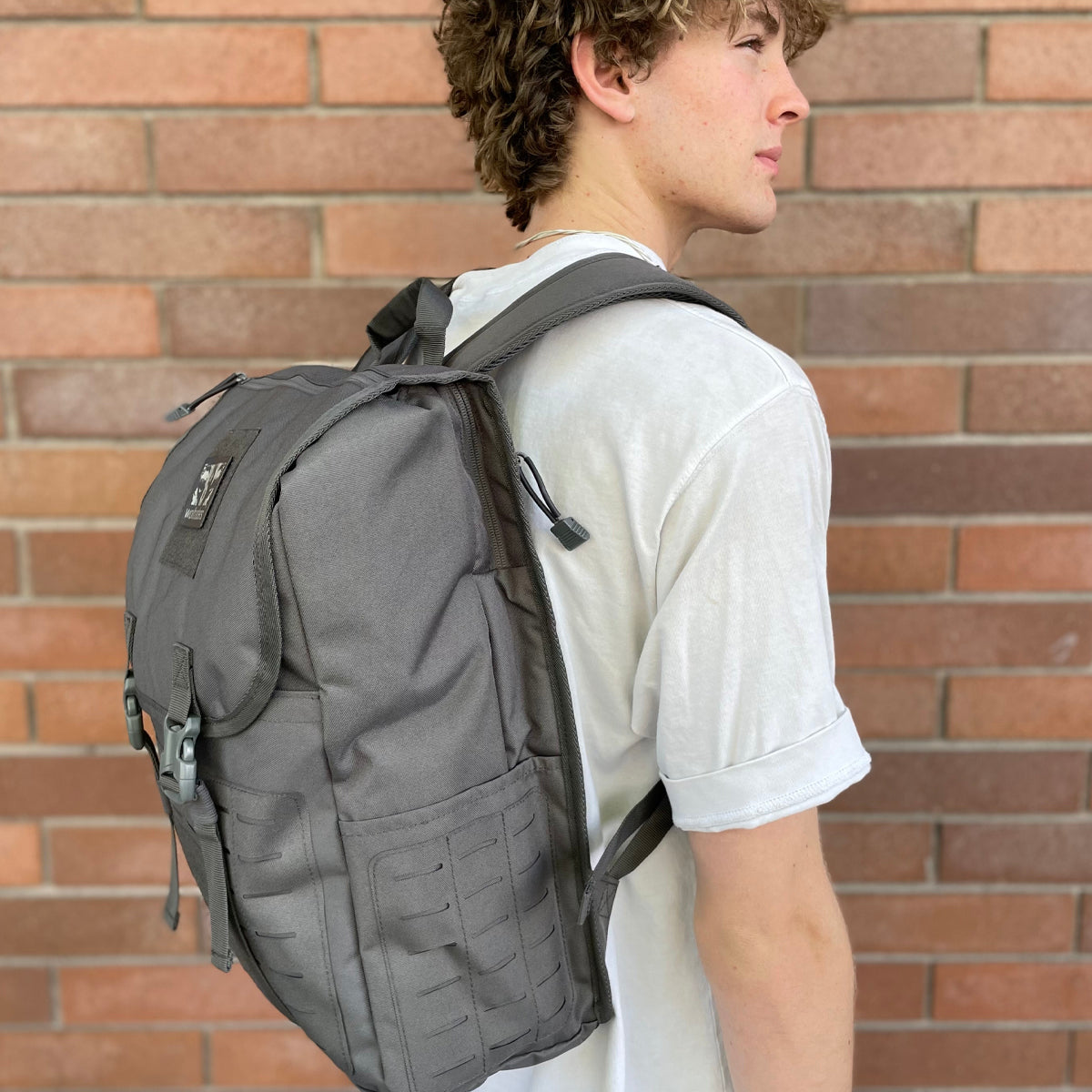 Wolftraders LoadedWolf multiOperational 40 Liter Tactical Backpack Grey Side 1 model