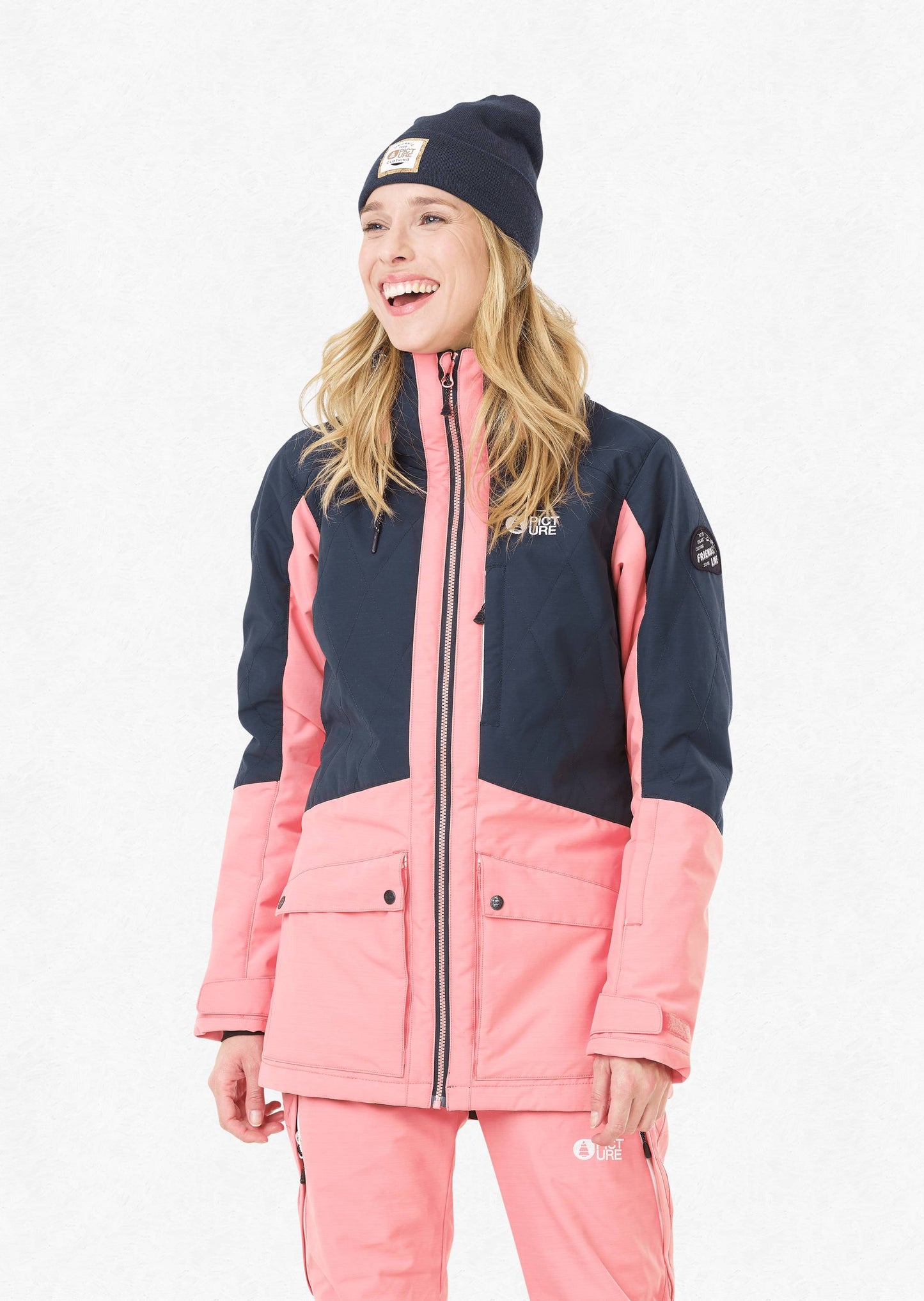 Picture Women's Mineral 10K Waterproof Ski and Snowboard Jacket Dark Blue Front Model