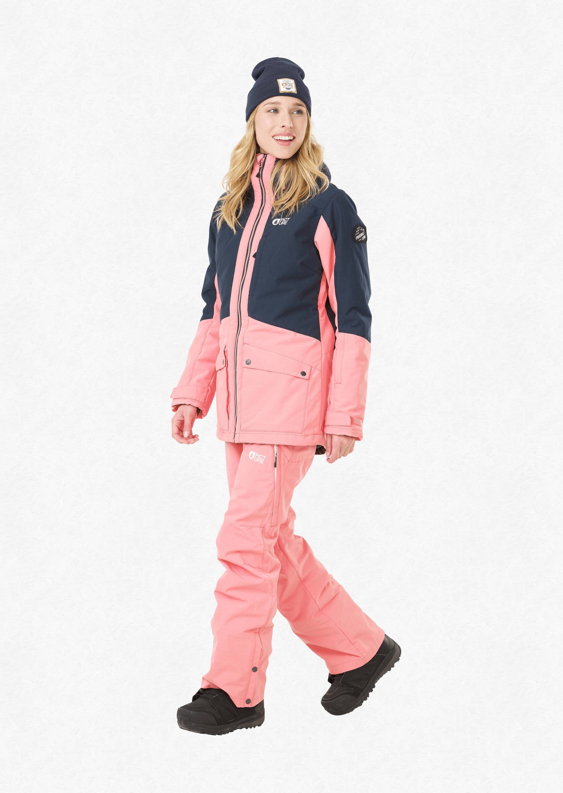 Picture Women's Mineral 10K Waterproof Ski and Snowboard Jacket Dark Blue Front Model Full Profile