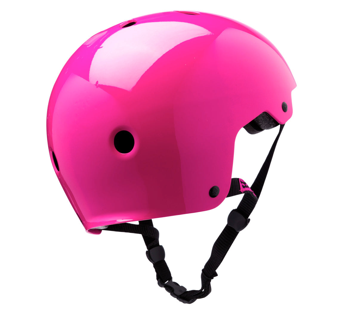 Kali Protectives Maha Bucket Bike Helmet Neon Pink Black Logo Back