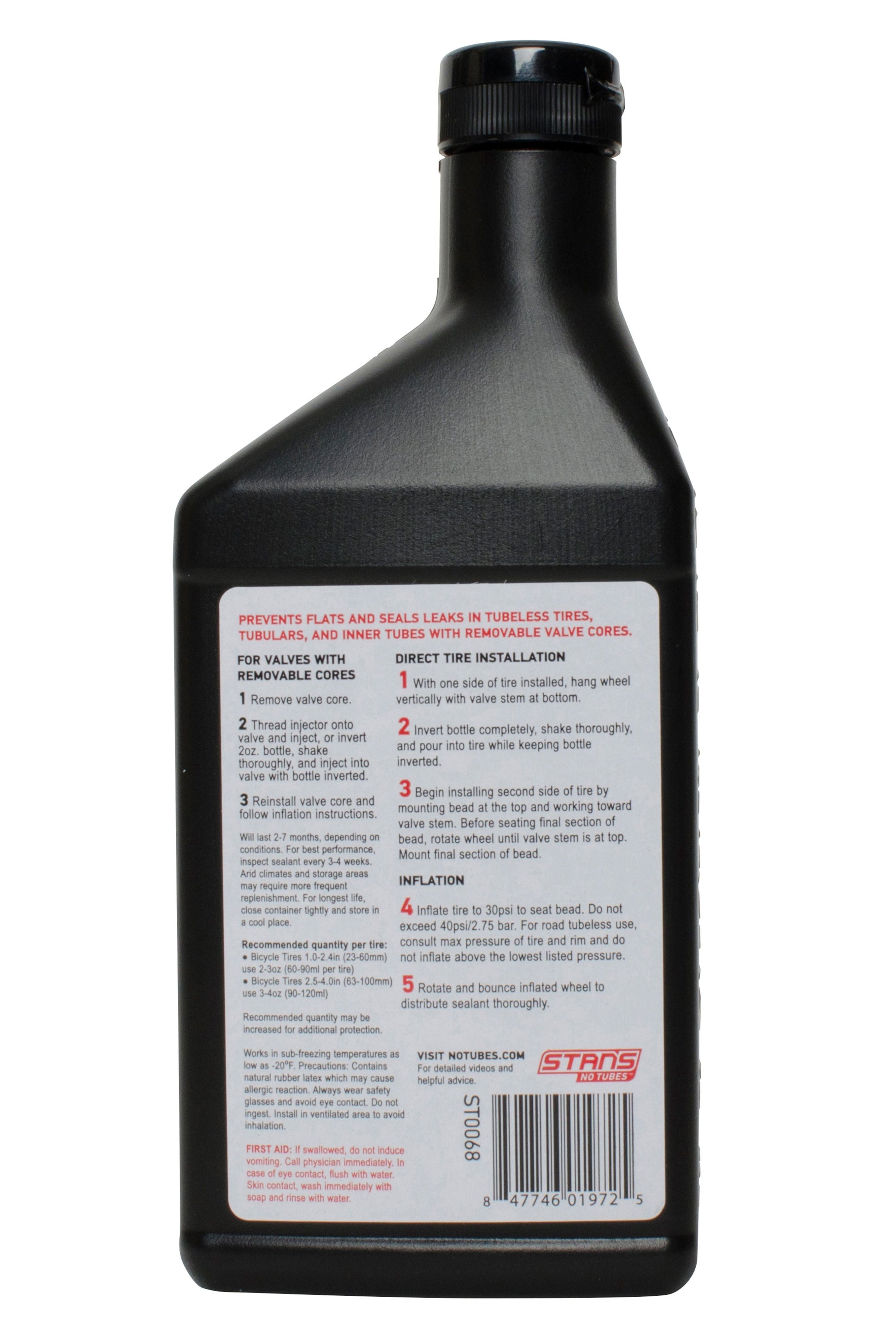 Stans no tubes 16 oz pint size tire sealant