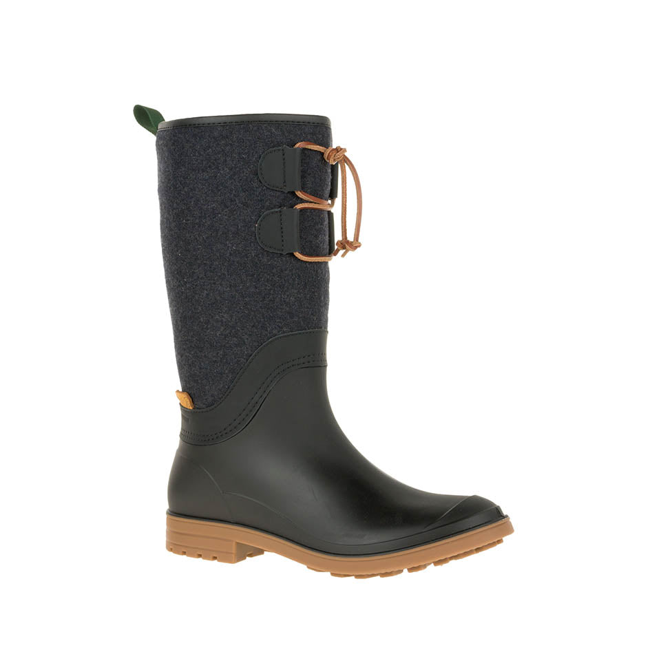 Kamik Abigail womans pull on waterproof winter fall spring rain snow boot black main