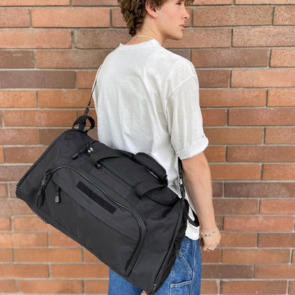 Wolftraders wolfNGo II 2 Locker Room Duffle Bag Black on model