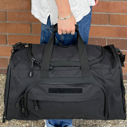 Wolftraders wolfNGo II 2 Locker Room Duffle Bag Black Main from handle