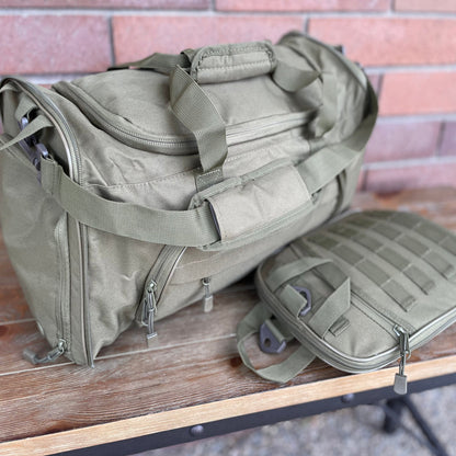 Wolftraders wolfNGo II 2 Locker Room Duffle Bag Olive Draft Green Main with folded self