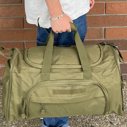 Wolftraders wolfNGo II 2 Locker Room Duffle Bag Olive Draft Green Main by handle
