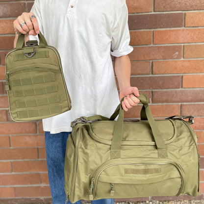 Wolftraders wolfNGo II 2 Locker Room Duffle Bag Olive Draft Green Main with folded self 2