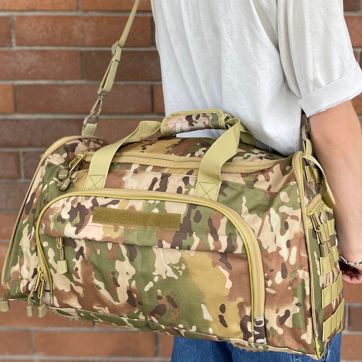 Wolftraders wolfNGo II 2 Locker Room Duffle Bag OCP Main by shoulder