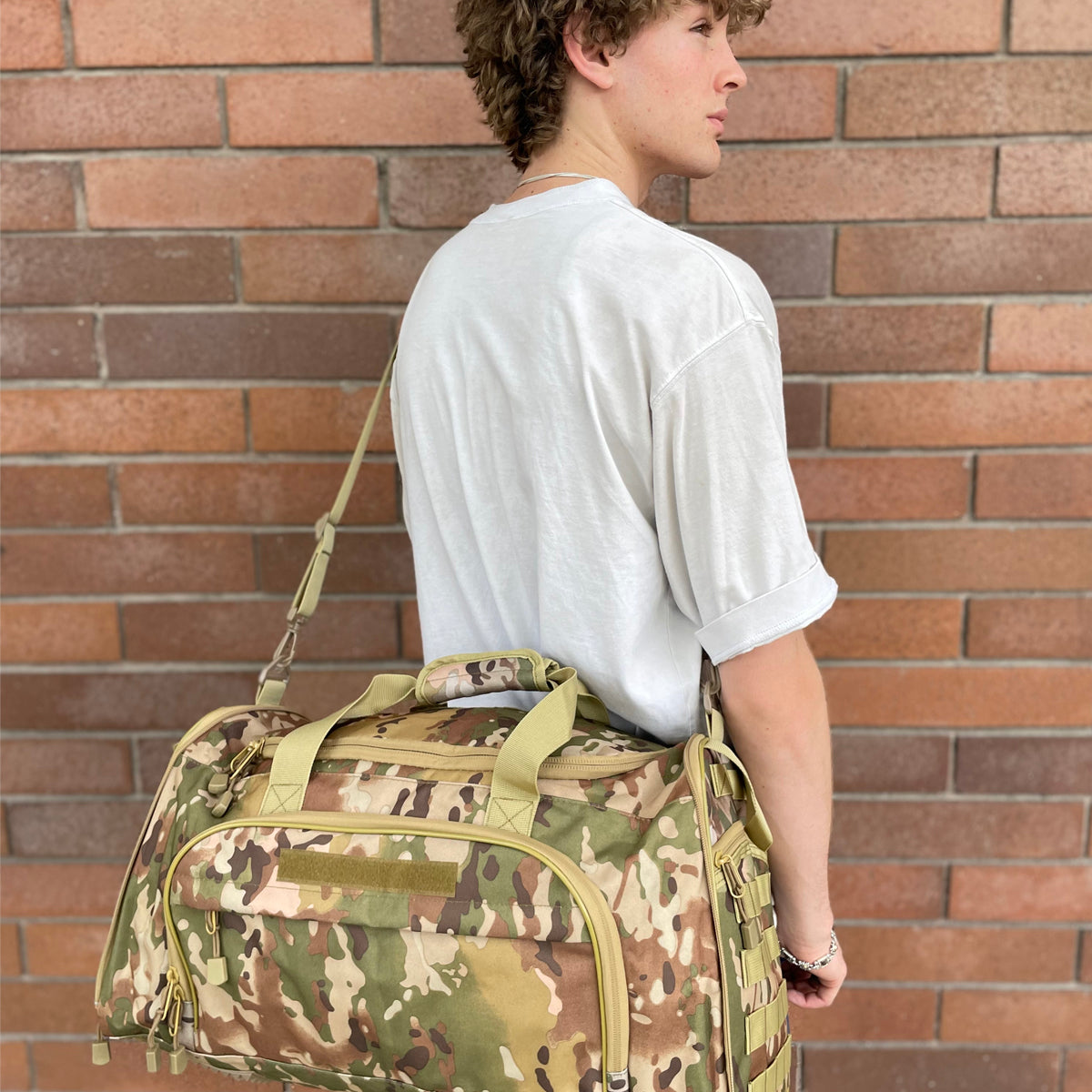 Wolftraders wolfNGo II 2 Locker Room Duffle Bag OCP Main by shoulder 2