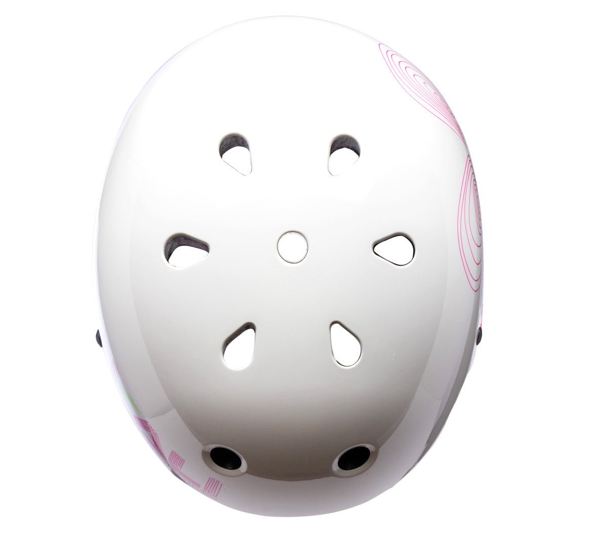 Kali Protectives Maha Bucket Bike Helmet White with PInk Top