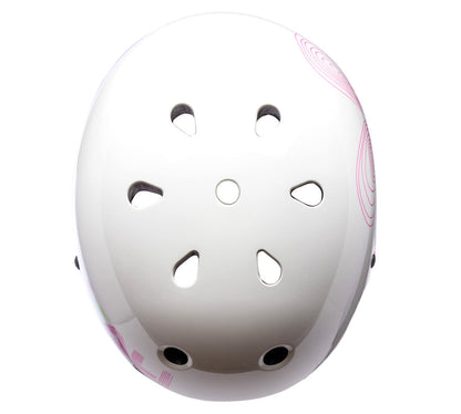 Kali Protectives Maha Bucket Bike Helmet White with PInk Top